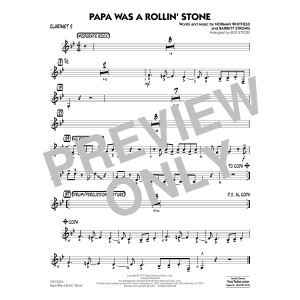 Papa Was a Rollin' Stone (arr. Rick Stitzel) - Clarinet 2