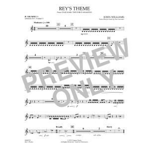 Rey's Theme (from Star Wars: The Force Awakens) - Bb Trumpet 3 (sub. C Tpt. 3)