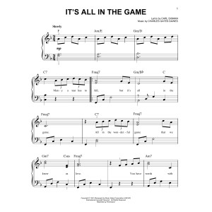 It's All In The Game