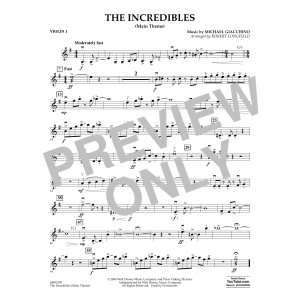 The Incredibles (Main Theme) (arr. Robert Longfield) - Violin 1