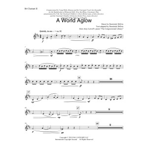 A World Aglow - Bb Clarinet 2