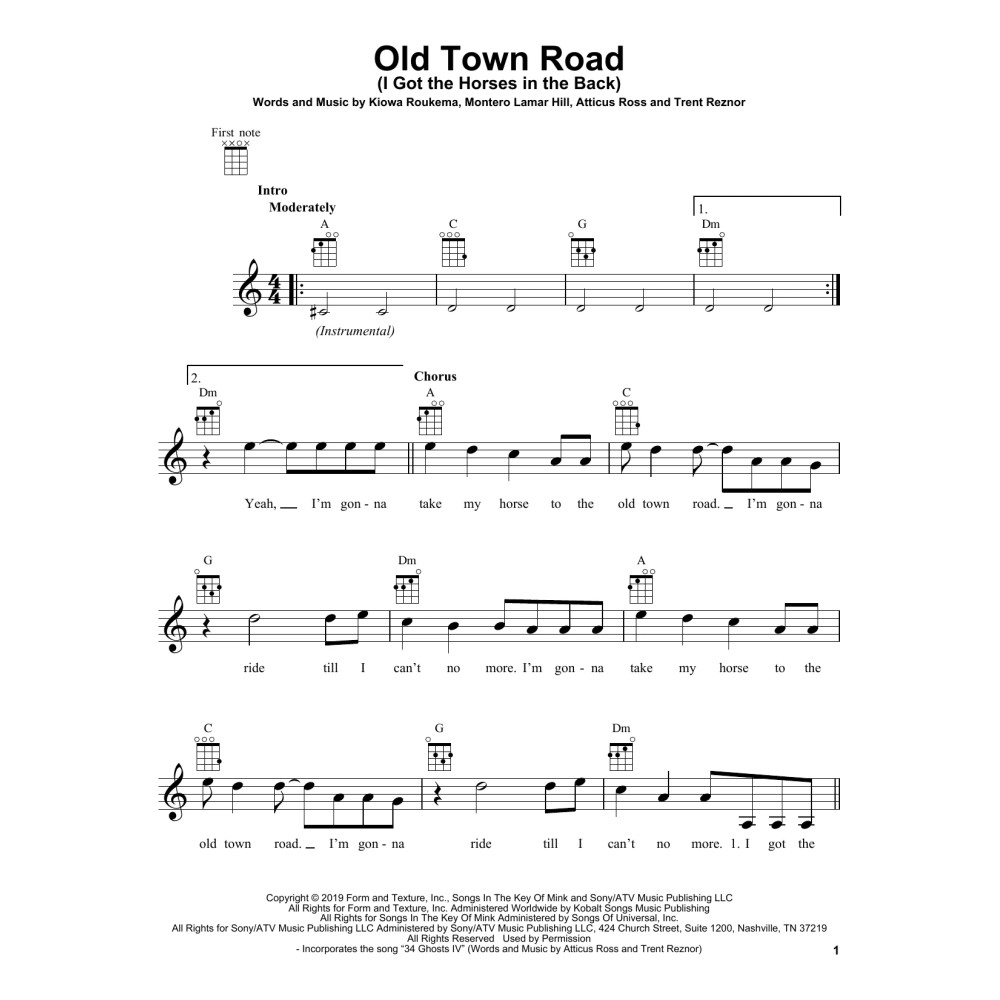 Old Town Road (I Got The Horses In The Back)
