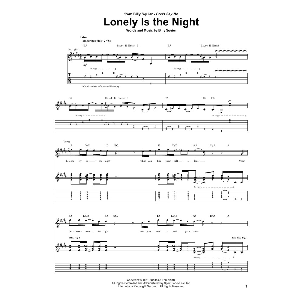 Lonely Is The Night