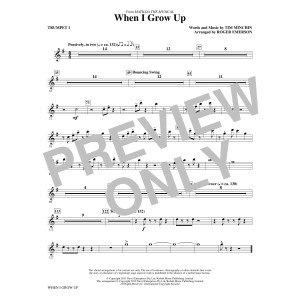 When I Grow Up (from Matilda: The Musical) (arr. Roger Emerson) - Trumpet 1
