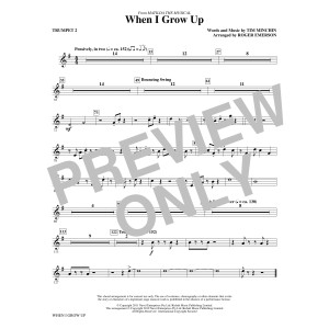 When I Grow Up (from Matilda: The Musical) (arr. Roger Emerson) - Trumpet 2