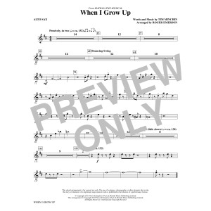 When I Grow Up (from Matilda: The Musical) (arr. Roger Emerson) - Alto Sax