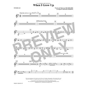 When I Grow Up (from Matilda: The Musical) (arr. Roger Emerson) - Tenor Saxophone