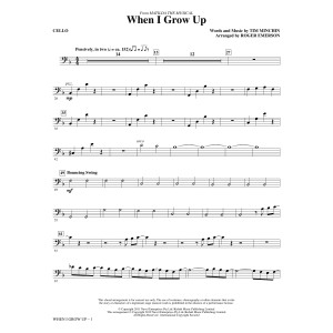 When I Grow Up (from Matilda: The Musical) (arr. Roger Emerson) - Cello