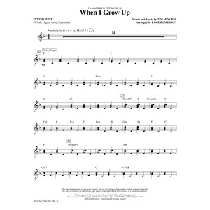 When I Grow Up (from Matilda: The Musical) (arr. Roger Emerson) - Synthesizer
