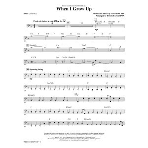 When I Grow Up (from Matilda: The Musical) (arr. Roger Emerson) - Bass