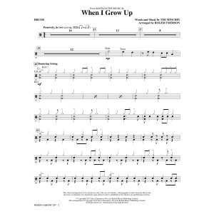 When I Grow Up (from Matilda: The Musical) (arr. Roger Emerson) - Drums