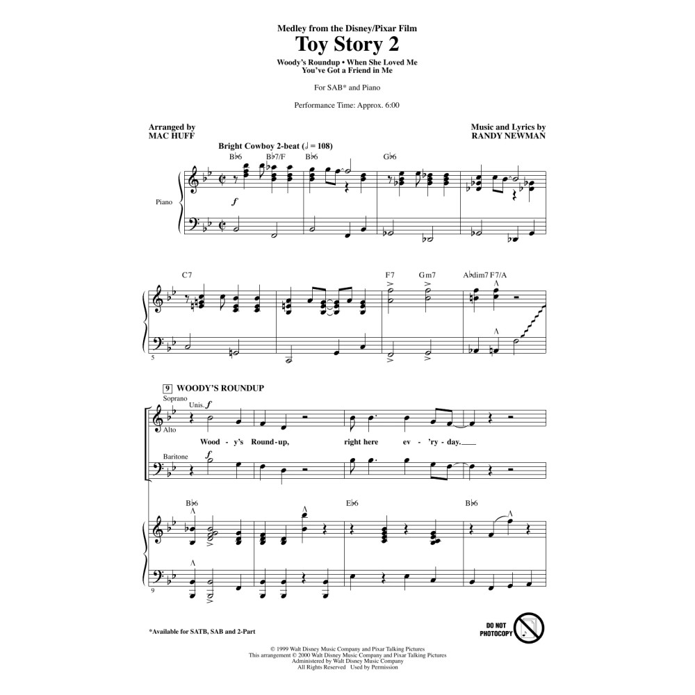 Toy Story 2 (Medley) (arr. Mac Huff)