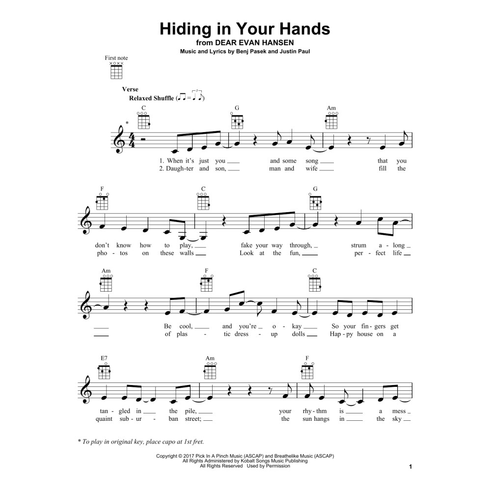 Hiding In Your Hands (from Dear Evan Hansen)