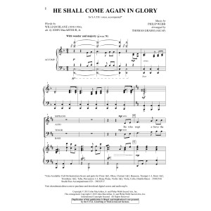 He Shall Come Again In Glory (arr. Thomas Grassi)