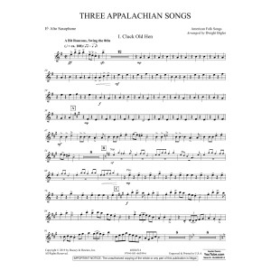 Three Appalachian Songs - Eb Alto Saxophone