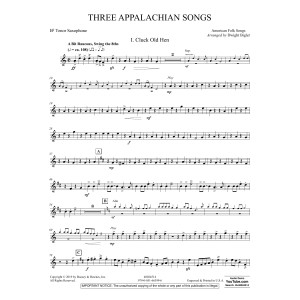 Three Appalachian Songs - Bb Tenor Saxophone