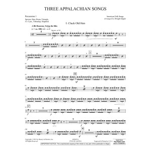 Three Appalachian Songs - Percussion 1
