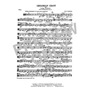 Gregorian Chant for String Orchestra - Viola