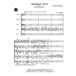 Gregorian Chant for String Orchestra - Conductor Score (Full Score)