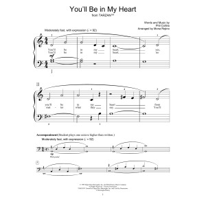 You'll Be In My Heart (from Tarzan) (arr. Mona Rejino)