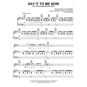 Say It To Me Now (from Once: A New Musical)