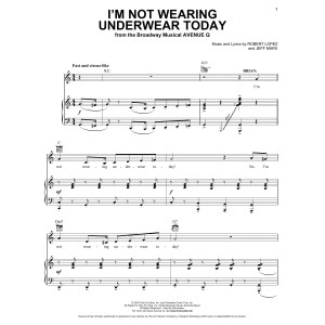 I'm Not Wearing Underwear Today (from Avenue Q)