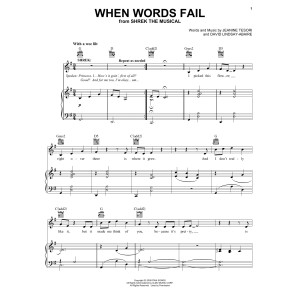 When Words Fail (from Shrek The Musical)