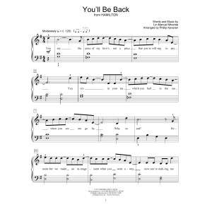 You'll Be Back (from Hamilton) (arr. Phillip Keveren)