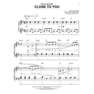 (They Long To Be) Close To You (arr. Phillip Keveren)