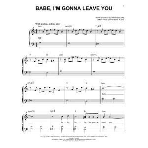 Babe, I'm Gonna Leave You