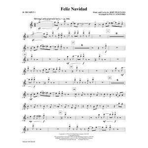 Feliz Navidad (arr. Paul Langford) - Bb Trumpet 1