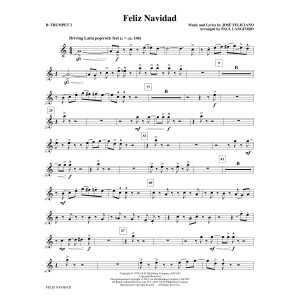 Feliz Navidad (arr. Paul Langford) - Bb Trumpet 2