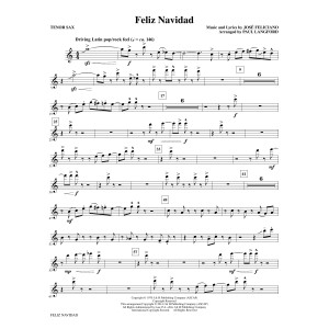 Feliz Navidad (arr. Paul Langford) - Tenor Sax