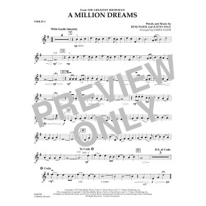 A Million Dreams (from The Greatest Showman) (arr. James Kazik) - Violin 1
