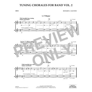 Tuning Chorales for Band, Volume 2 - Oboe