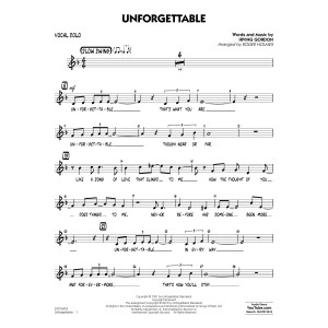 Unforgettable (arr. Roger Holmes) - Vocal Solo