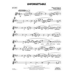 Unforgettable (arr. Roger Holmes) - Alto Sax 1