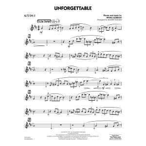 Unforgettable (arr. Roger Holmes) - Alto Sax 2