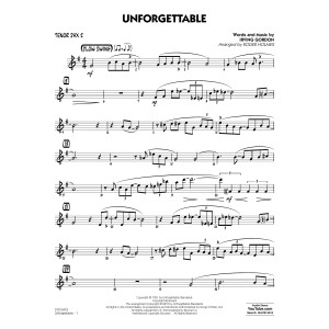 Unforgettable (arr. Roger Holmes) - Tenor Sax 2