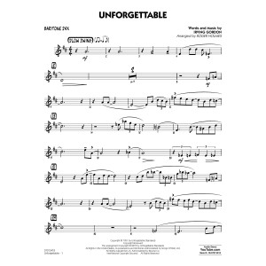 Unforgettable (arr. Roger Holmes) - Baritone Sax