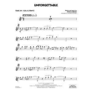 Unforgettable (arr. Roger Holmes) - Tenor Sax Solo (Vocal Alt)
