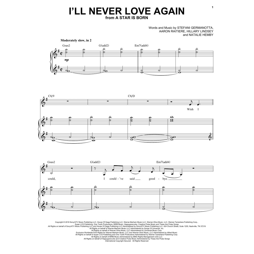 I'll Never Love Again (from A Star Is Born)