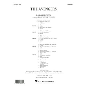 The Avengers (arr. Johnnie Vinson) - Conductor Score (Full Score)