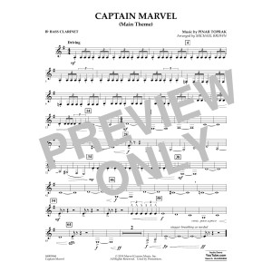 Captain Marvel (Main Theme) (arr. Michael Brown) - Bb Bass Clarinet