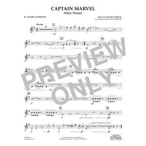 Captain Marvel (Main Theme) (arr. Michael Brown) - Bb Tenor Saxophone