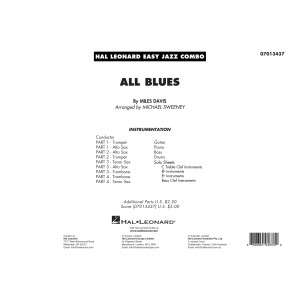 All Blues (arr. Michael Sweeney) - Conductor Score (Full Score)