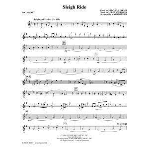 Sleigh Ride (arr. Mark Brymer) - Bb Clarinet