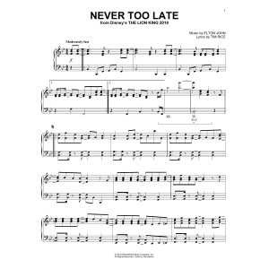 Never Too Late (from The Lion King 2019)