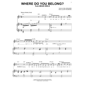 Where Do You Belong? (from Mean Girls: The Broadway Musical)
