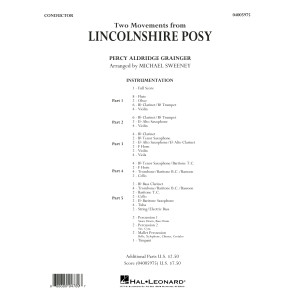 Two Movements from Lincolnshire Posy (arr. Michael Sweeney) - Conductor Score (Full Score)